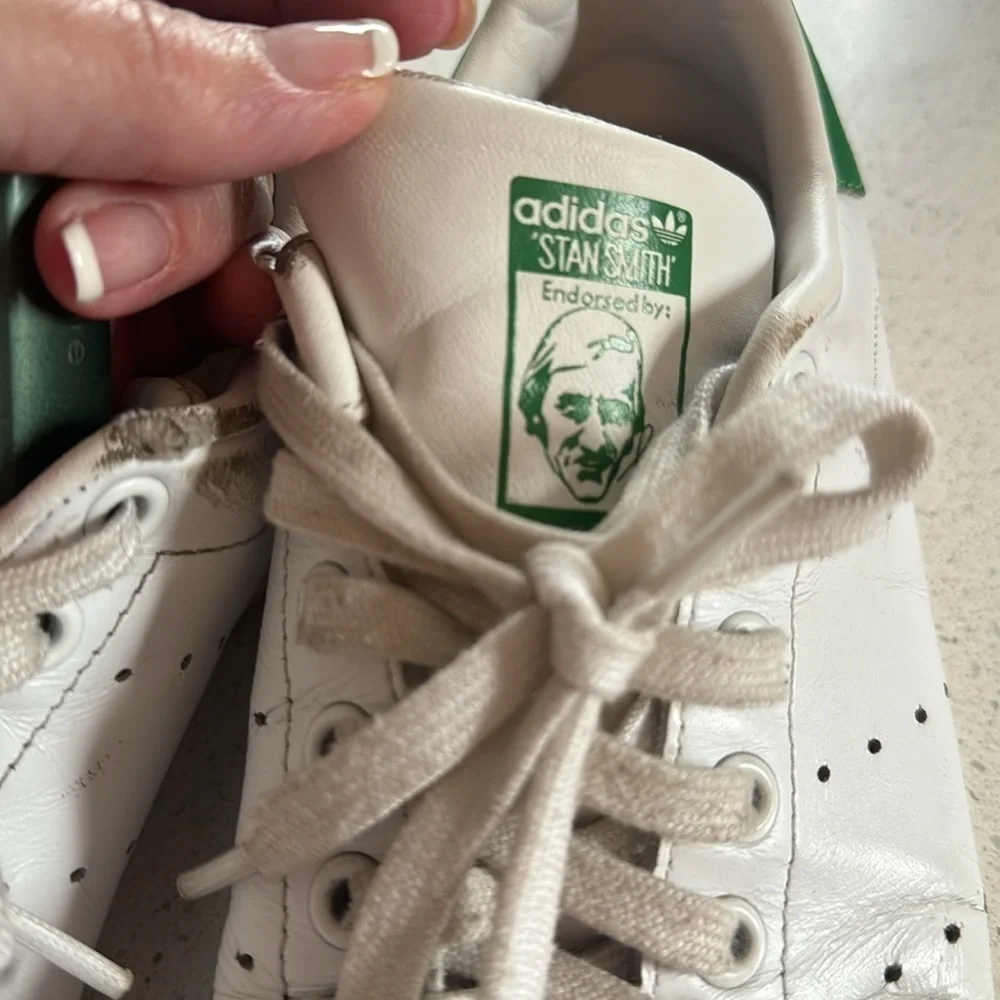 🍍 Stan Smith adidas tennis shoe white and green US size 8.5🍍